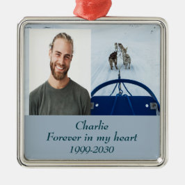 Ornamento De Metal Lembrança Memorial de Foto Personalizada Para Semp