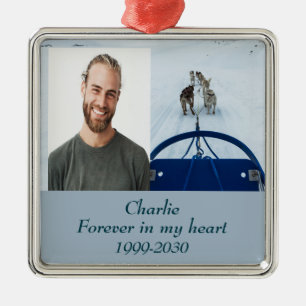 Ornamento De Metal Lembrança Memorial de Foto Personalizada Para Semp