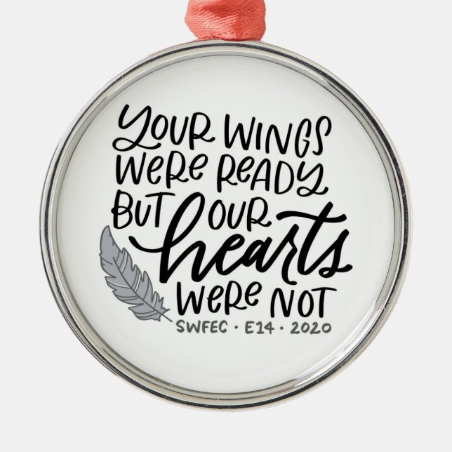 Ornamento De Metal Lembrando o pedido E14 (Frente)