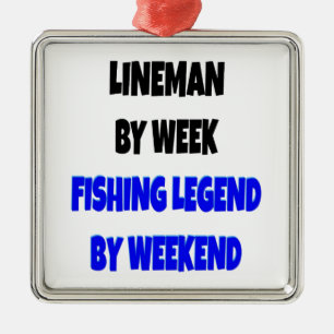 Ornamento De Metal Lenda de pesca Lineman