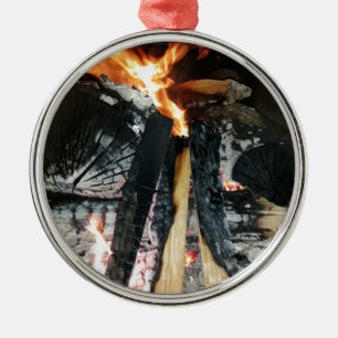 Ornamento De Metal Lenha
