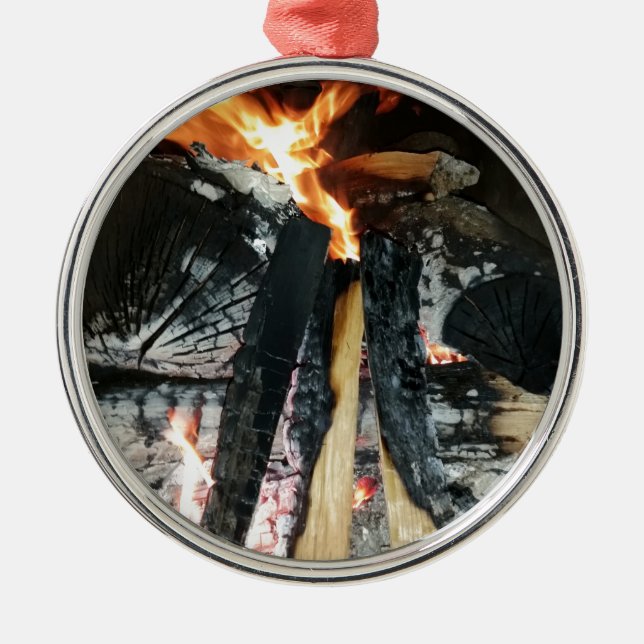 Ornamento De Metal Lenha (Frente)