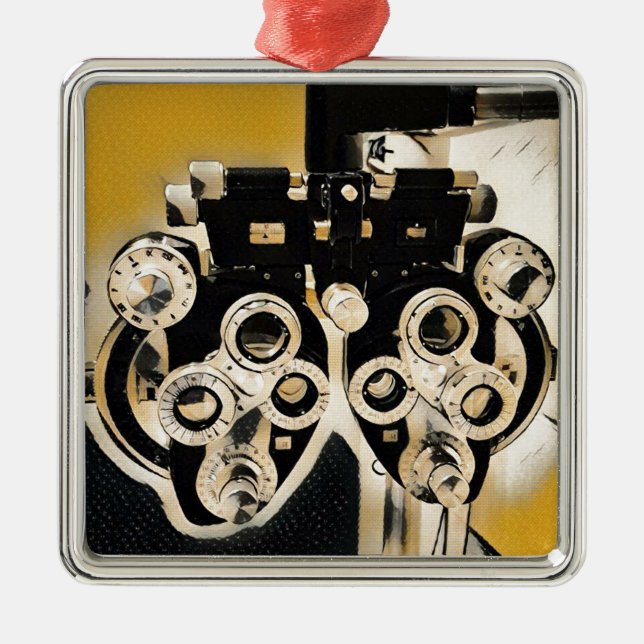 Ornamento De Metal Lentes modernas legal de Phoroptor dos (Frente)