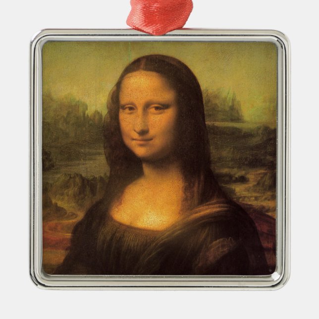 Ornamento De Metal Leonardo Da Vinci' Mona Lisa (Frente)