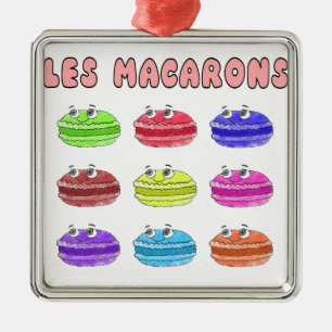 Ornamento De Metal Les Macarons — Cartoon