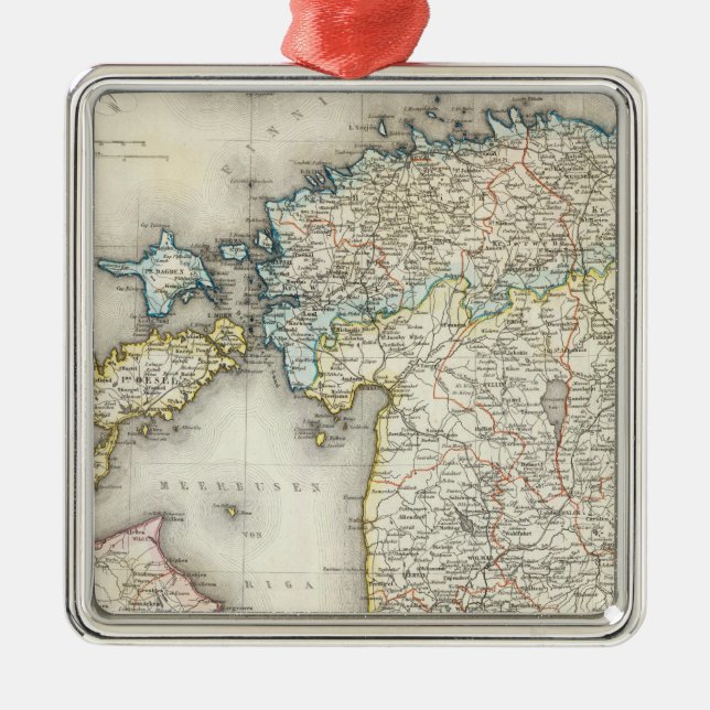 Ornamento De Metal Letónia, Estônia (Frente)