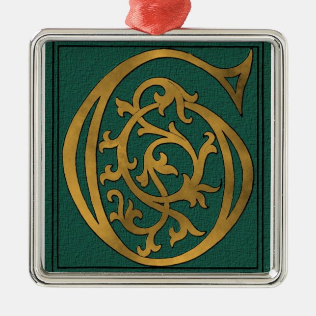 Ornamento De Metal Letra G Ornament (Frente)