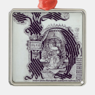 Ornamento De Metal Letra inicial de uma carta patente