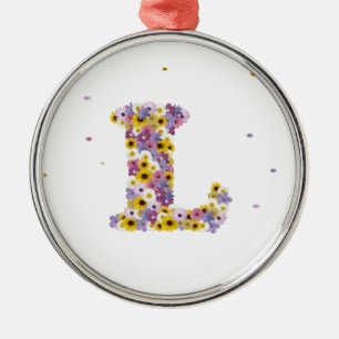 Ornamento De Metal Letra lente L