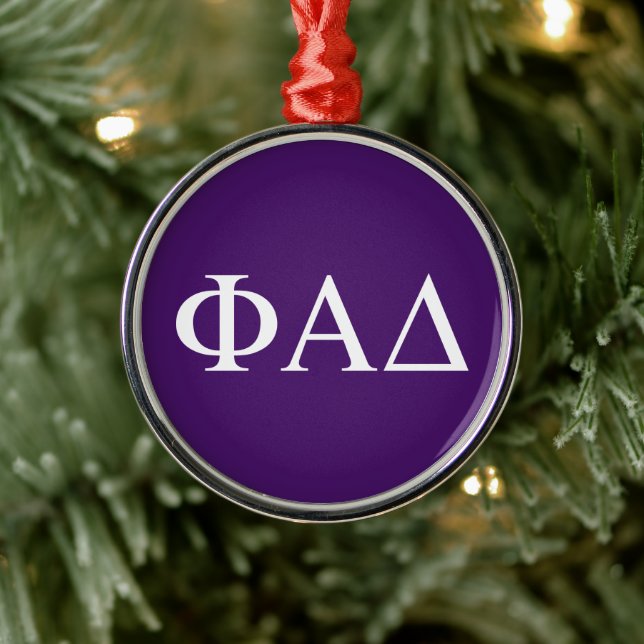 Ornamento De Metal Letras Gregas Phi Alpha Delta (Árvore)