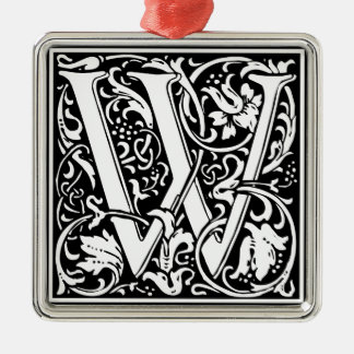 Ornamento De Metal Letter W Medieval Monogram Vintage Initial