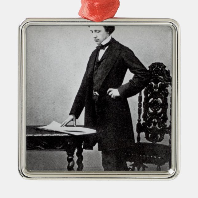 Ornamento De Metal Lewis Carroll envelheceu 29 (Frente)