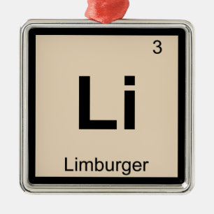 Ornamento De Metal Li - Química do Queijo Limburger Tabela Periódica