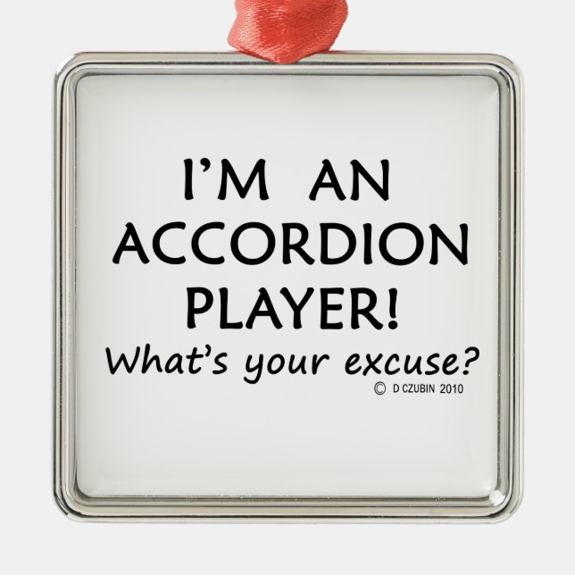 Ornamento De Metal Licença do Jogador Acordeão (Frente)