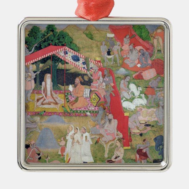 Ornamento De Metal Líderes tribais que encontram eremitas (Frente)