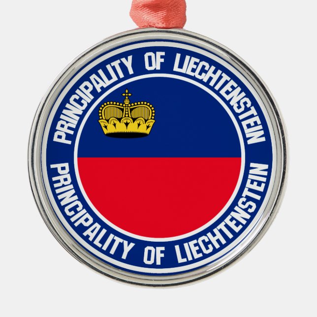Ornamento De Metal Liechtenstein Round Emblem (Frente)