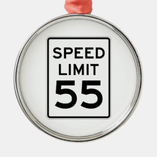 Ornamento De Metal Limite de velocidade sinal de 55 MPH