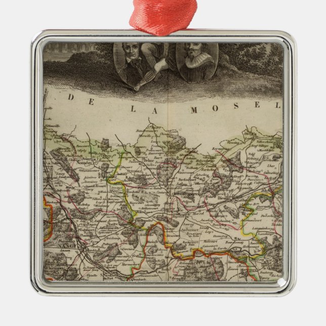 Ornamento De Metal Limites do distrito (Frente)