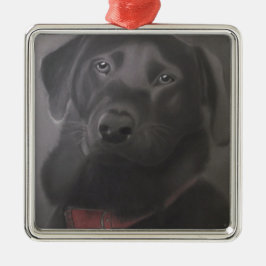 Ornamento De Metal Linda Labrador Retriever