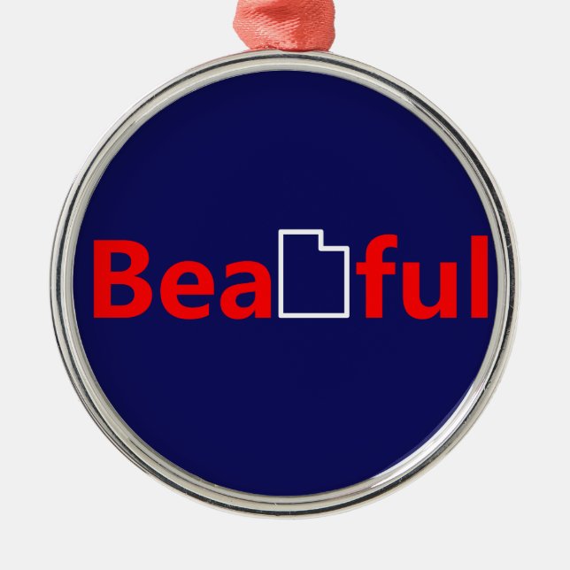 Ornamento De Metal Linda Utah (Frente)