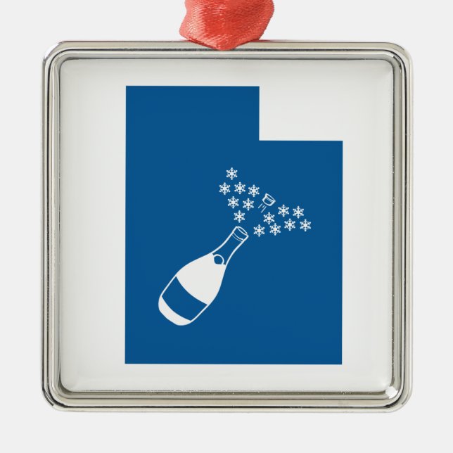 Ornamento De Metal Linda Utah (Frente)