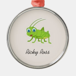 Ornamento De Metal Lindo gafanhoto verde roxo
