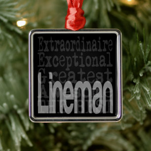 Ornamento De Metal Lineman Extraordinaire