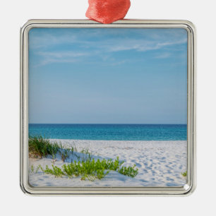 Ornamento De Metal Linha Costeira White Sandy Beach Florida