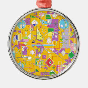 Ornamento De Metal Linha Laranja