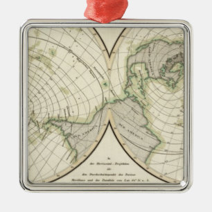 Ornamento De Metal Linhas isodynamic do mundo