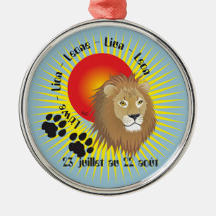 Ornamento De Metal Lion 23 juillet au 22 août alfaia