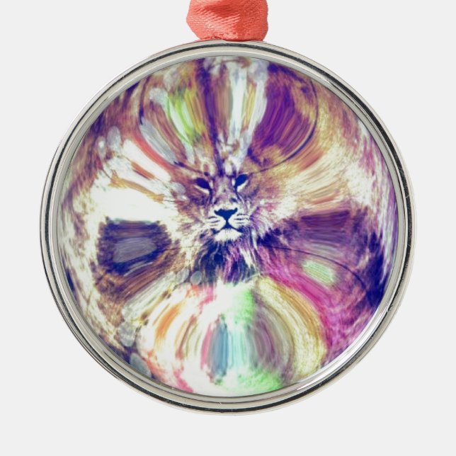 Ornamento De Metal Lion Around Digital Art (Frente)