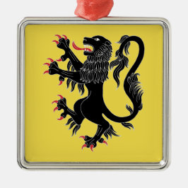Ornamento De Metal Lion Rampant Sable