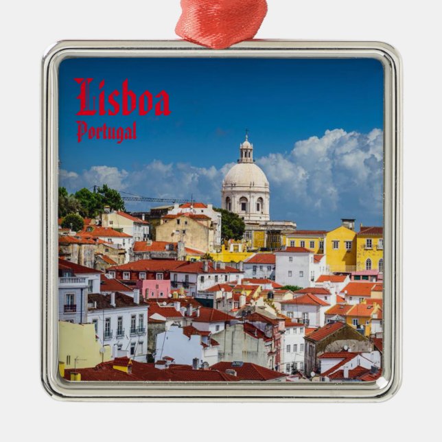 Ornamento De Metal Lisboa Christmas Ornament (Frente)