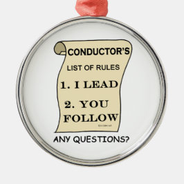 Ornamento De Metal Lista De Regras Do Condutor