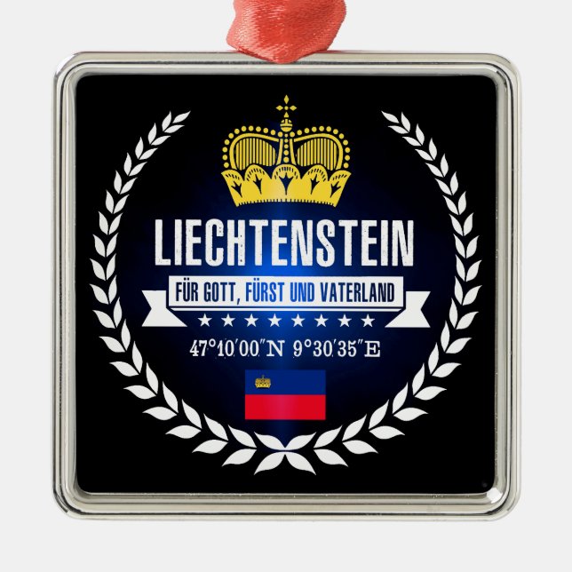 Ornamento De Metal Listenstaine (Frente)