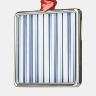 Ornamento De Metal Listra estreita de tiquetaque do colchão azul