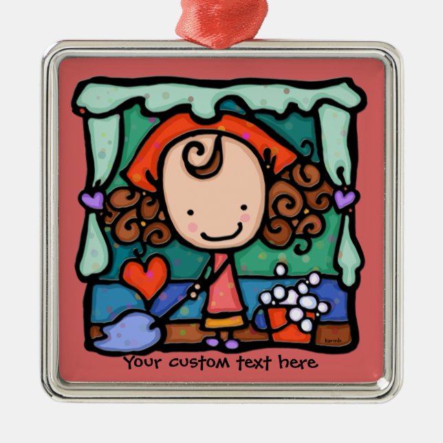 Ornamento De Metal LittleGirlie é um anormal limpo pequeno! AUMENTOU (Frente)