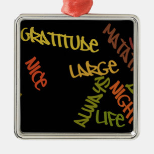 Ornamento De Metal Live Life Large Word Art Impressão