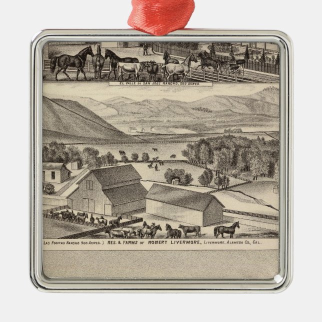 Ornamento De Metal Livermore, residências de Bardellini, fazendas, (Frente)