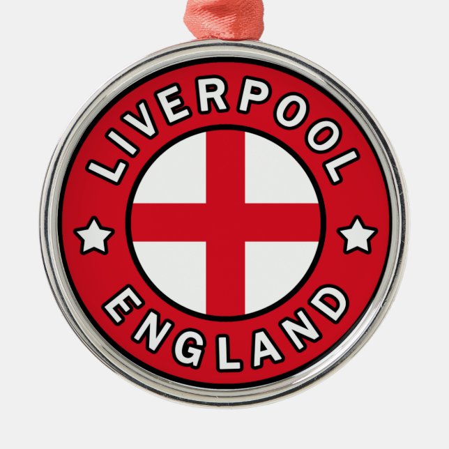 Ornamento De Metal Liverpool Inglaterra (Frente)