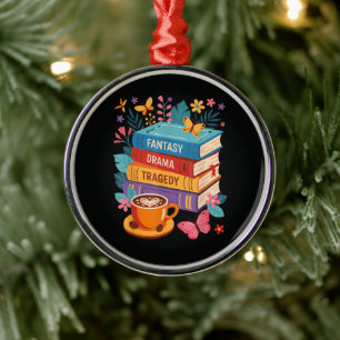 Ornamento De Metal Livros de Tragédia Dramática Anti-Trump Sutis