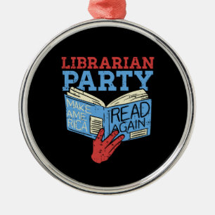 Ornamento De Metal Livros - Presente do Partido do Bibliotecário Aman