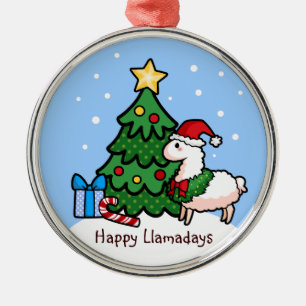 Ornamento De Metal Llamadays feliz