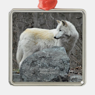 Ornamento De Metal Lobo