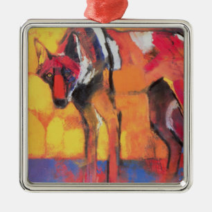 Ornamento De Metal Lobo 1996