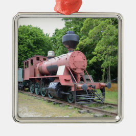 Ornamento De Metal Locomotiva a Vapor Americana Antiga
