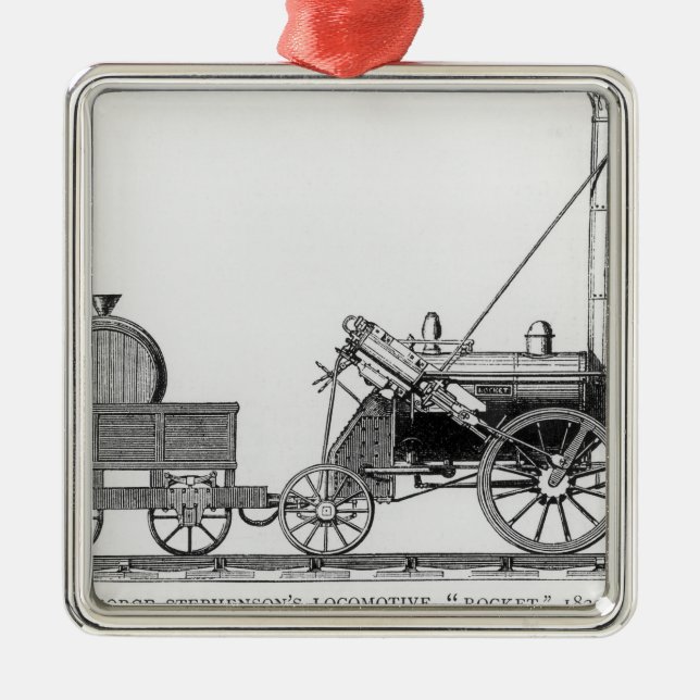 Ornamento De Metal Locomotiva de George Stephenson, "Rocket", 1829 (Frente)