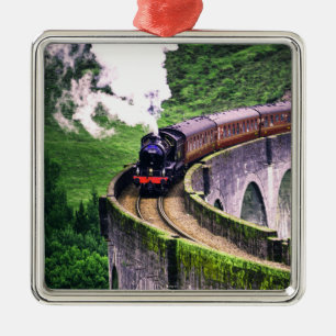Ornamento De Metal Locomotiva em Ponte