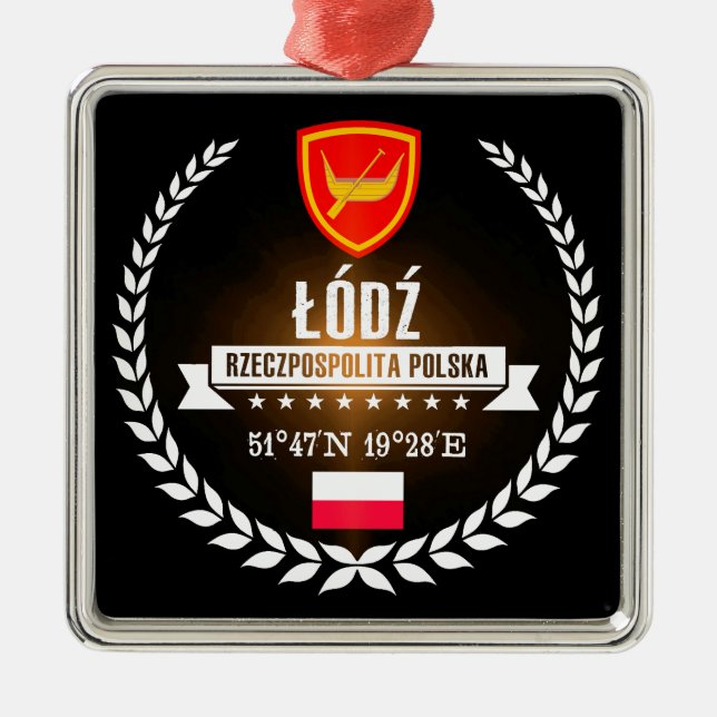Ornamento De Metal Lodz (Frente)
